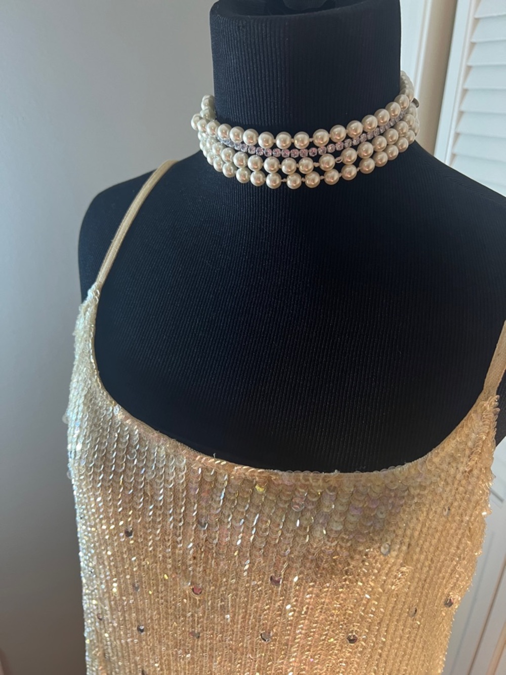 Sequined Ombre Shift Dress in Gold and Silver
